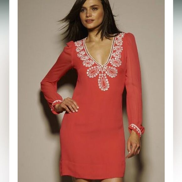 FCUK French Connection Bex Beaded Dress silk size 2 - Picture 2 of 10